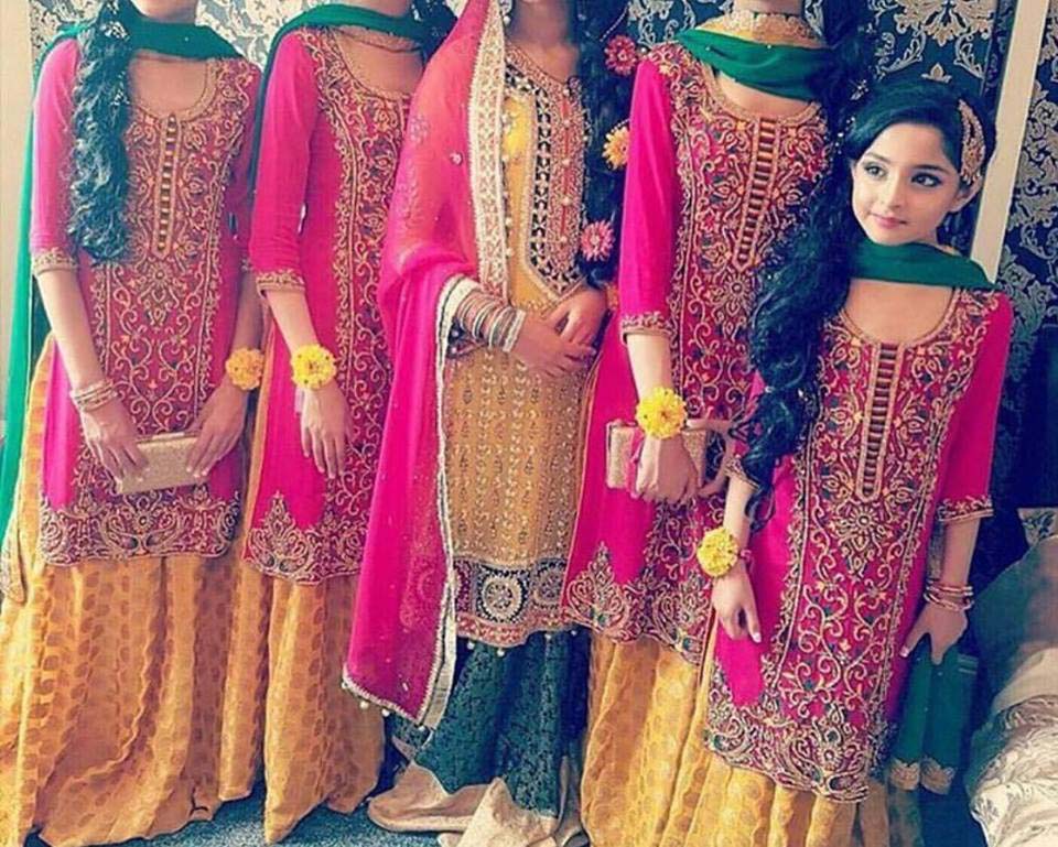 mehndi dress for bridesmaid