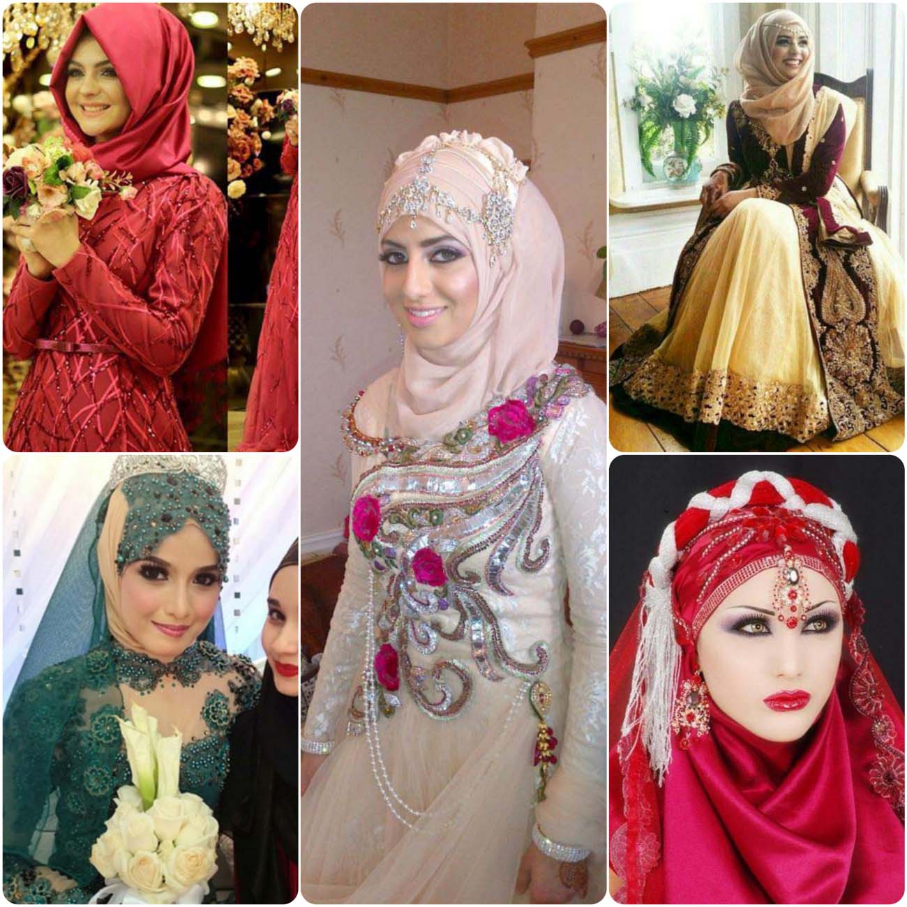 Latest Bridal Hijab Dresses Designs & Styles Collection 2016-2017