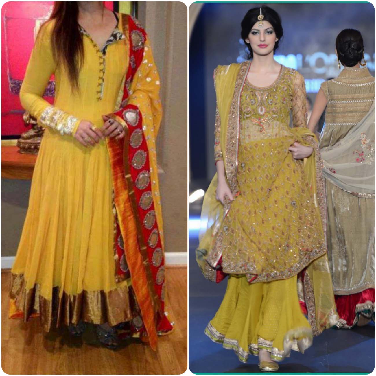 Asian Bridal Mehndi Dresses Designs For Girls 2017-2018