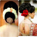 indian bun hairstyles for brides