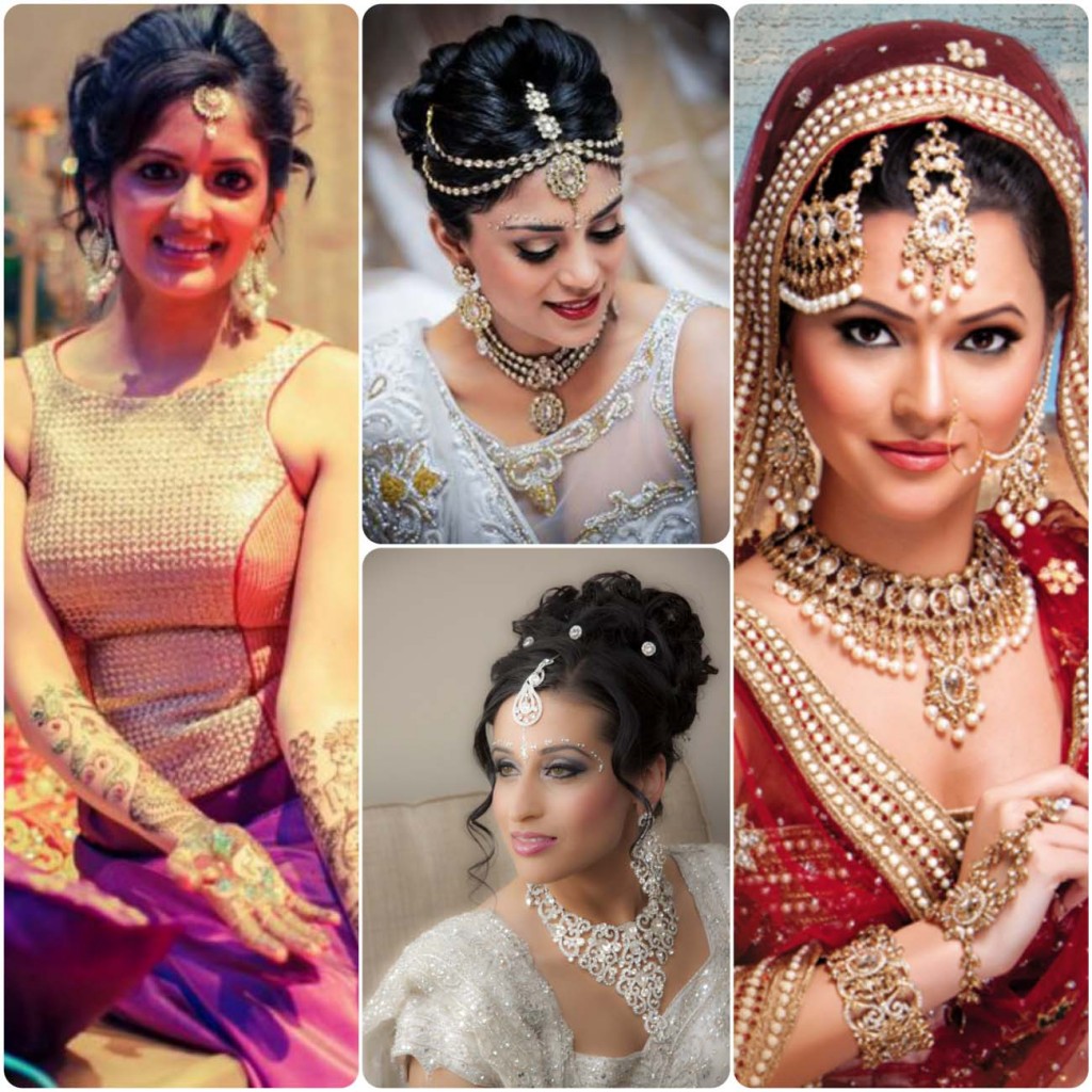Свадебные прически с индийскими украшениями