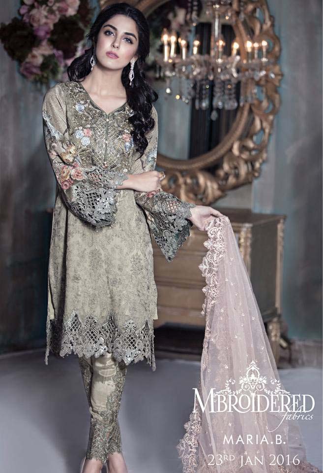 Maria. b Latest Embroidered Luxury Dresses Collection 2016-2017...styloplanet (6)