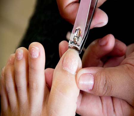 how to cut nails for pedicure