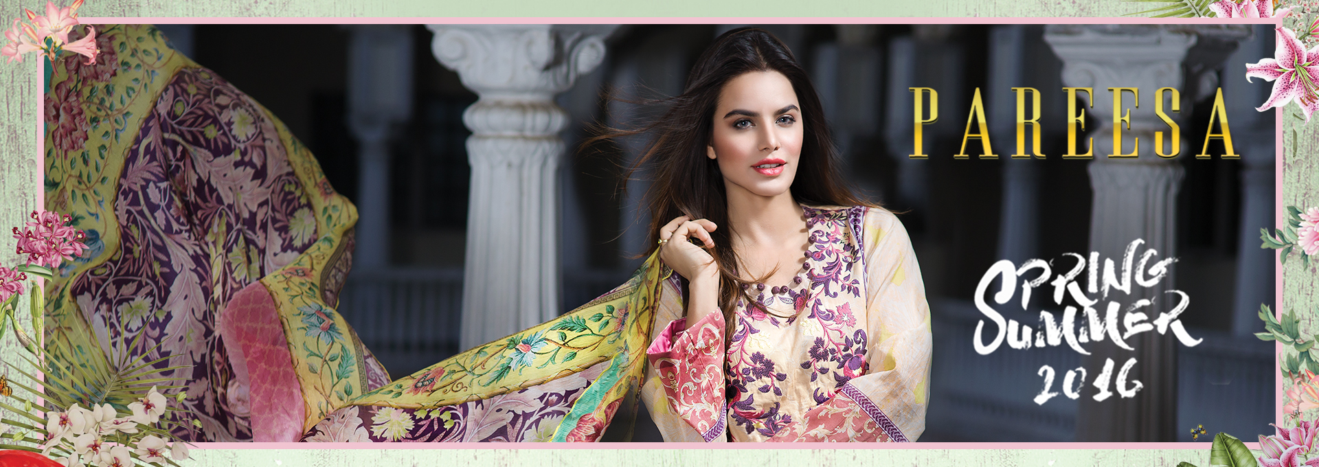 Pareesa By Chen One Spring Summer Lawn Collection 2016-2017