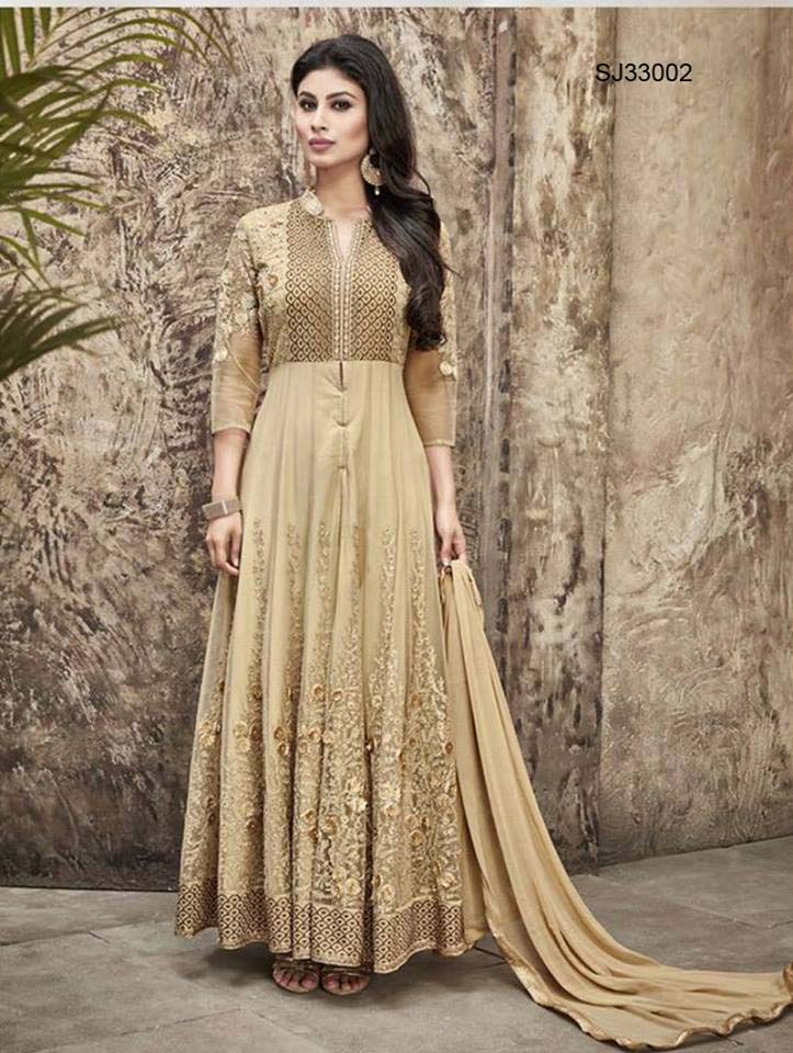 Floor Length Anarkali Frocks & Suits Collection 2016-2107 (13)