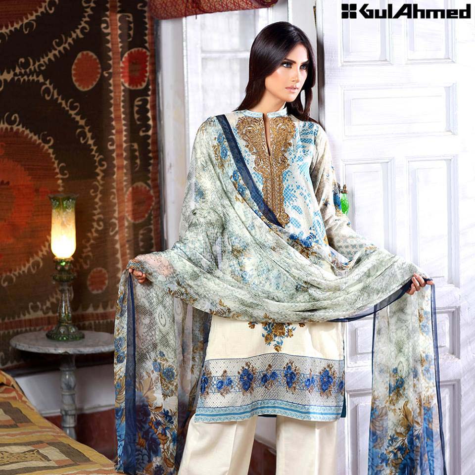 Gul Ahmed Festive Eid 2016 Embroidered Chiffon Collection (3)