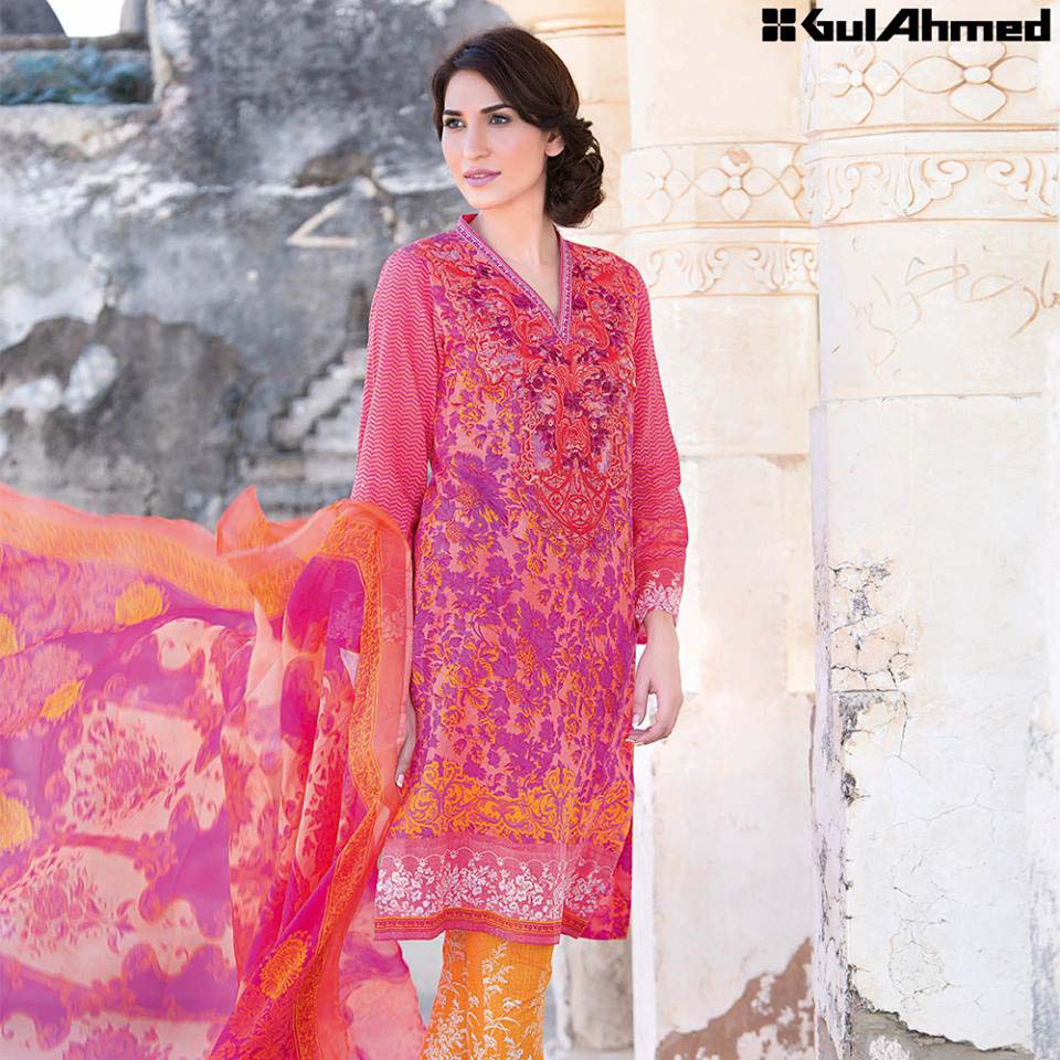 Gul Ahmed Festive Eid 2016 Embroidered Chiffon Collection (8)