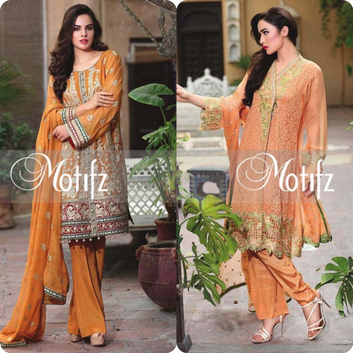 Latest Motifz Embroidered Crinkle Chiffon Eid 2016 Collection for Women (11)