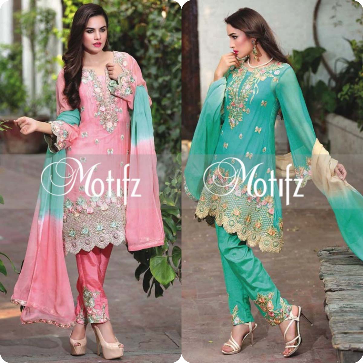 Latest Motifz Embroidered Crinkle Chiffon Eid 2016 Collection for Women (12)