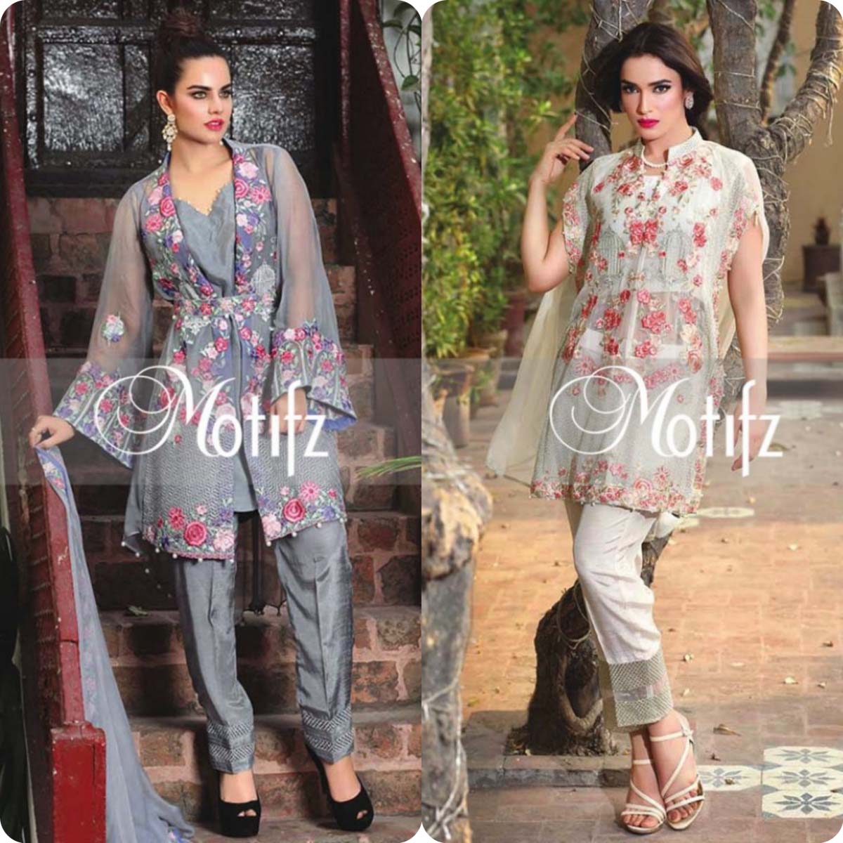 Latest Motifz Embroidered Crinkle Chiffon Eid 2016 Collection for Women (2)