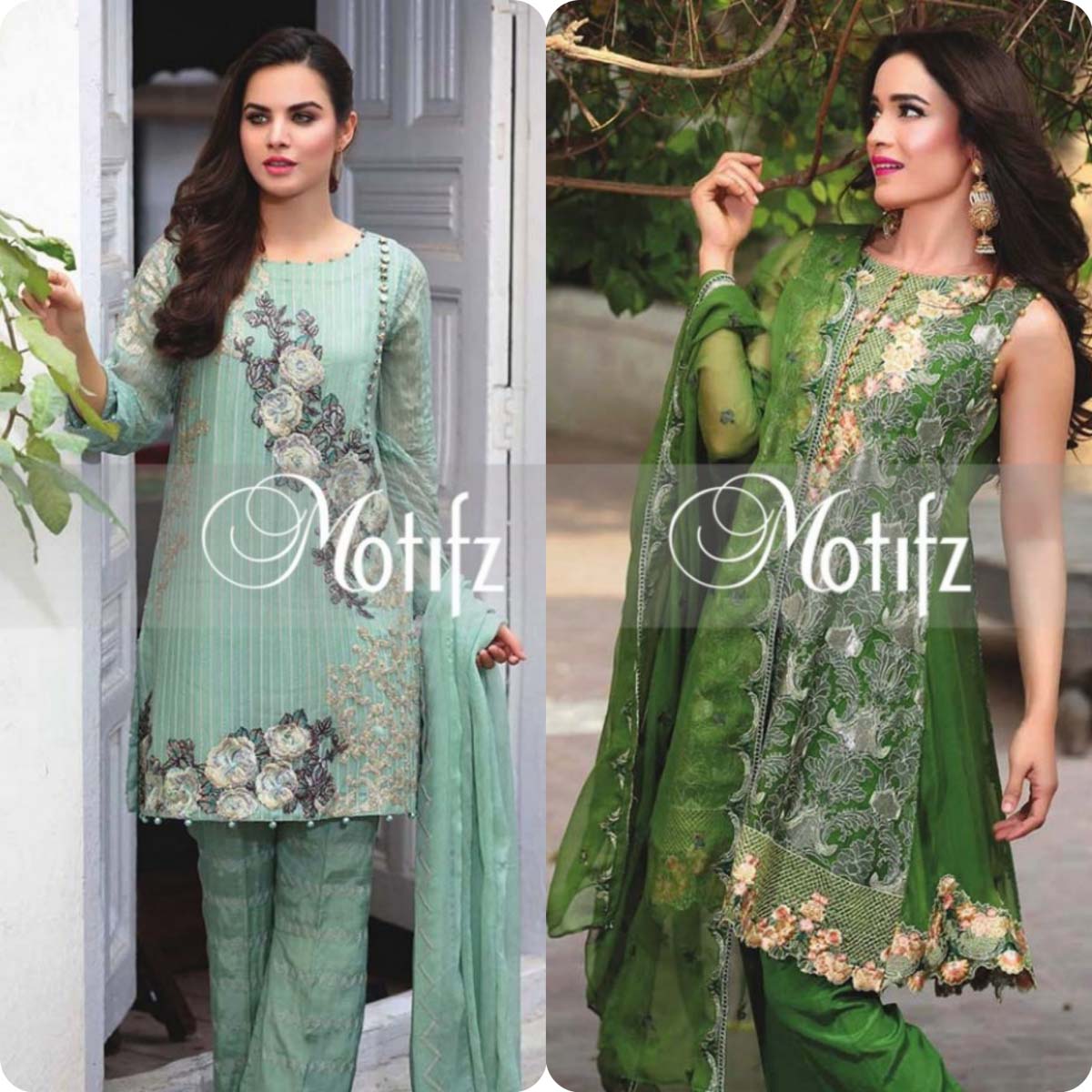 Latest Motifz Embroidered Crinkle Chiffon Eid 2016 Collection for Women (5)