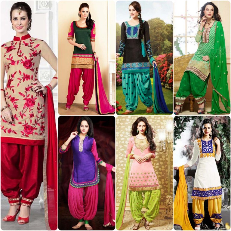 Latest Pakistani and Indian Patiala Shalwar Kameez Suits Designs 2016-2017