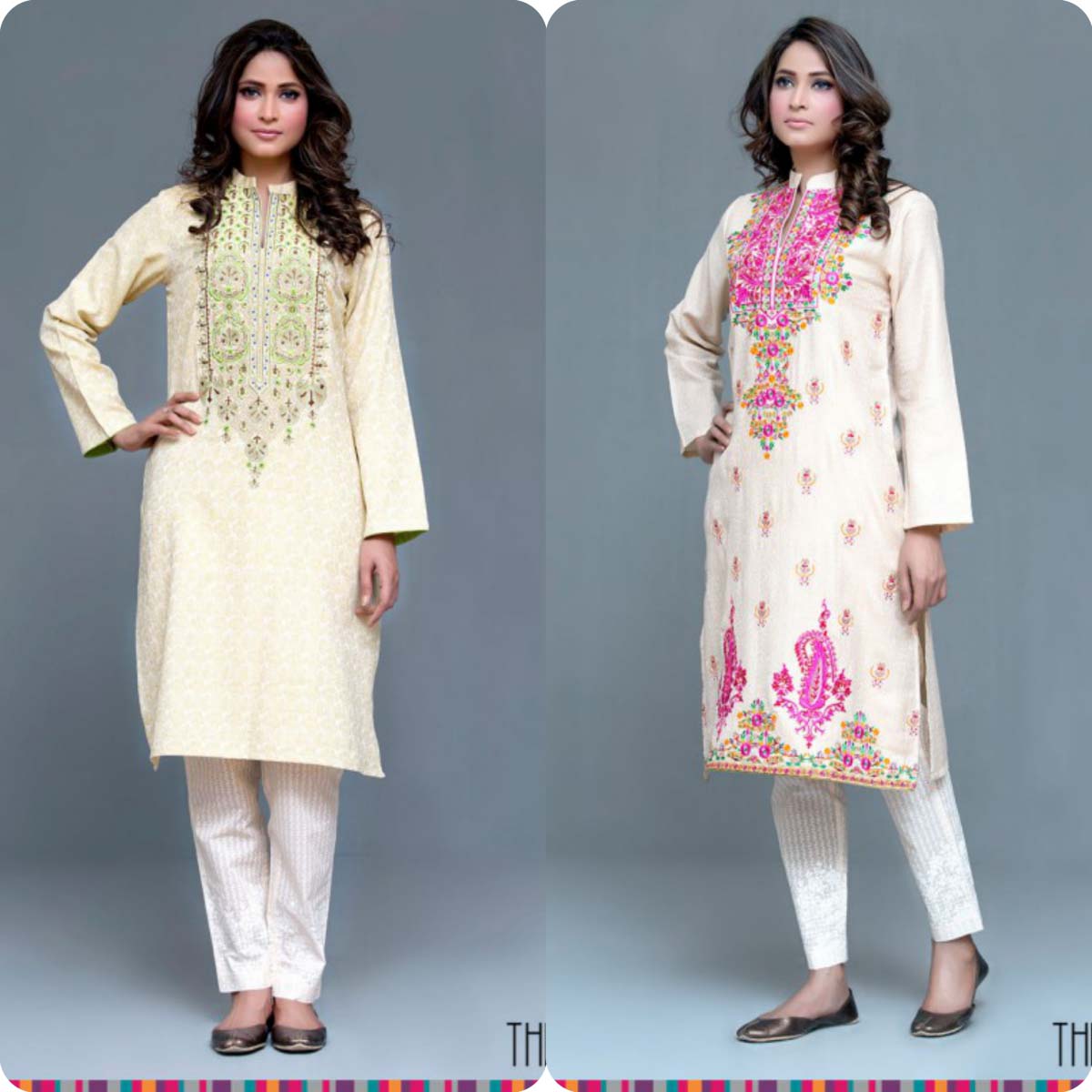 Stylish Embroidered Eid KurtisTunics for Girls By THREDZ 2016-2016 Complete Look-Book (2)