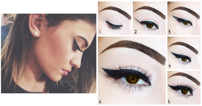 DIY 5 Different Eyeliner Styles For Beginners With Steps & Complete Tutorial (4)