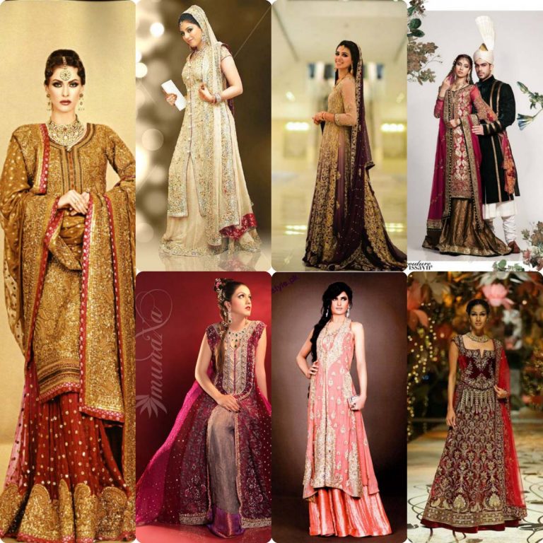Latest Bridal Sharara Dresses Designs Collection for Wedding Brides 2016-2017