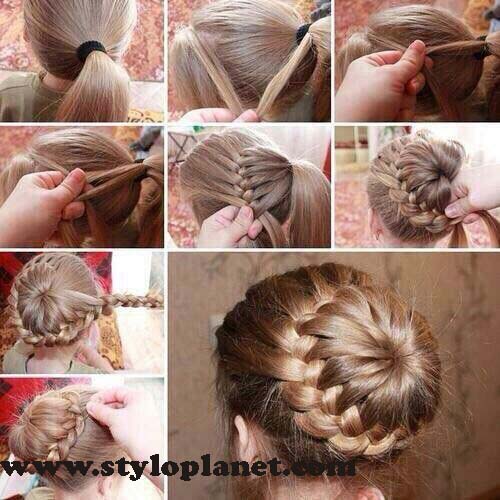 How to Make French Braid Step by Step French Top Knot Tutorial With Pictures (11)
