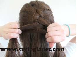 How to Make French Braid Step by Step French Top Knot Tutorial With Pictures (9)