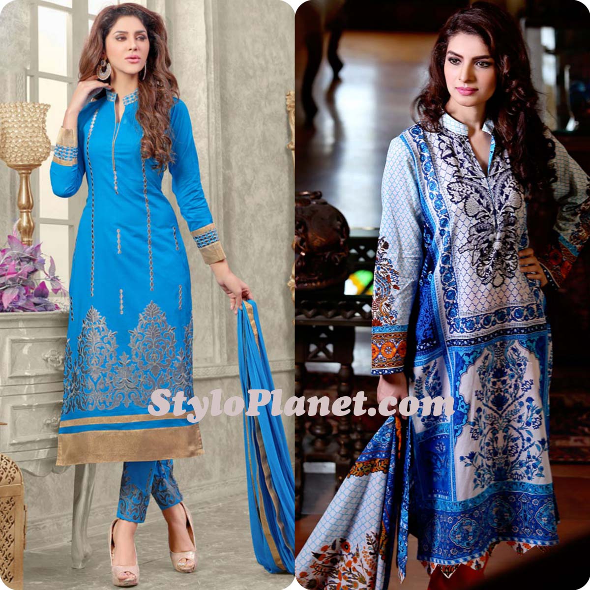 Latest Straight Pant Suits Dresses Design Collection for Women 2016-2017 (3)