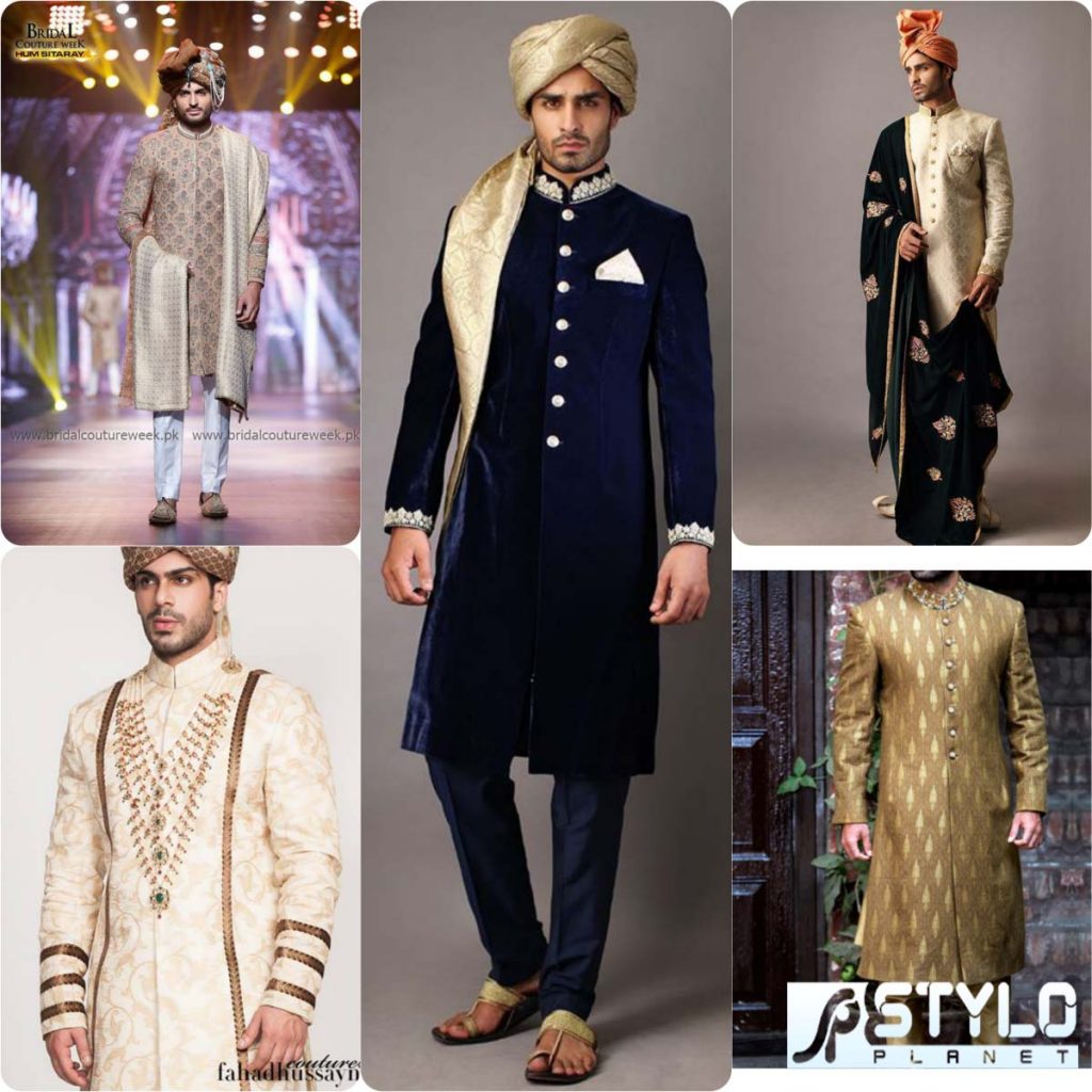 Pakistani Designers Groom Wedding Dresses Latest Collection 2016-2017 ...
