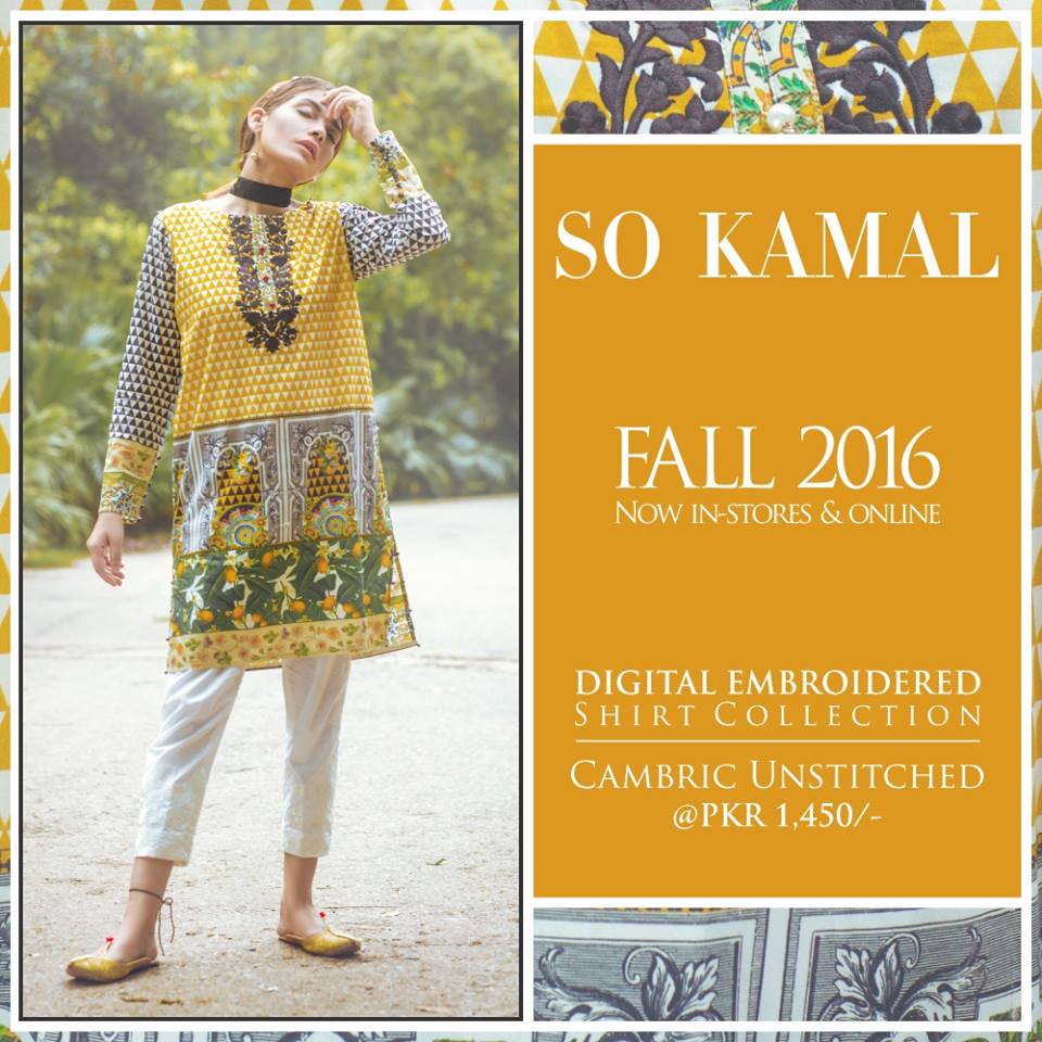 So Kamal Digital Embroidered Shirt Collection 2016-2017 Cambric Pret Dresses (7)