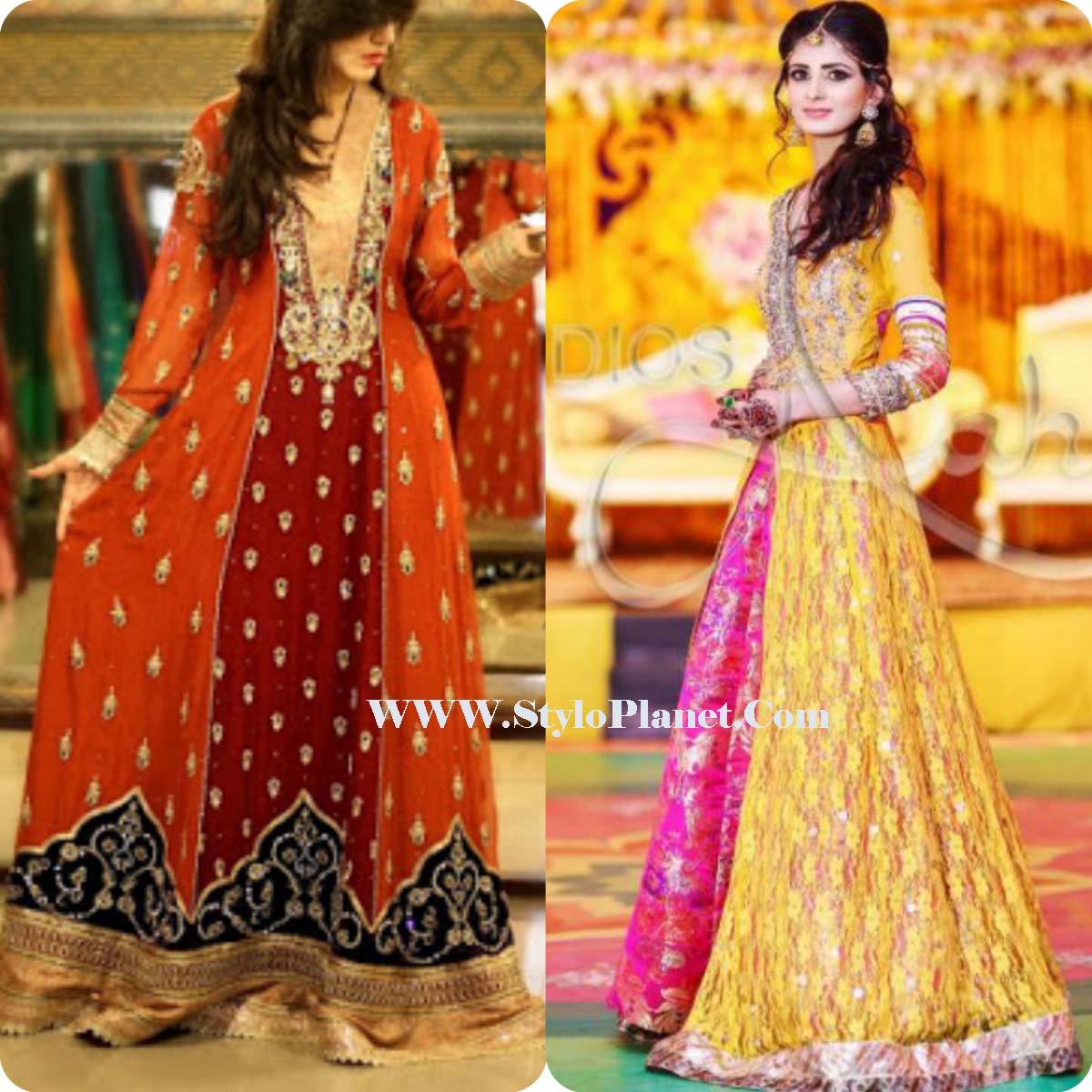 best-bridal-wedding-mehndi-dresses-design-2017-2018-collection-14