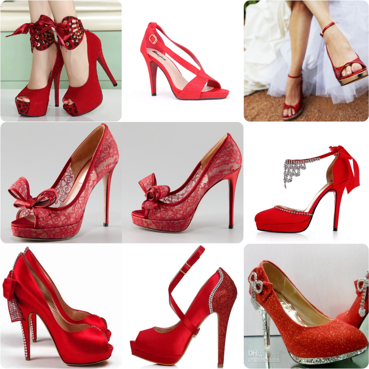 Fancy Red Color Bridal Shoes Wedding 2021-2022 Collection