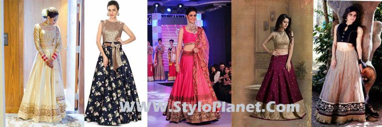Indian Designers Latest Ghagra Choli Designs 2017-18 Collection