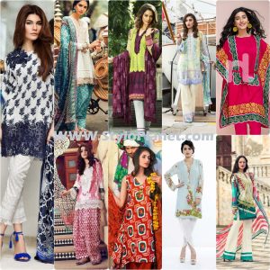 Top 10 Pakistani Designers Best Summer lawn Dresses Collection 2017-18 ...