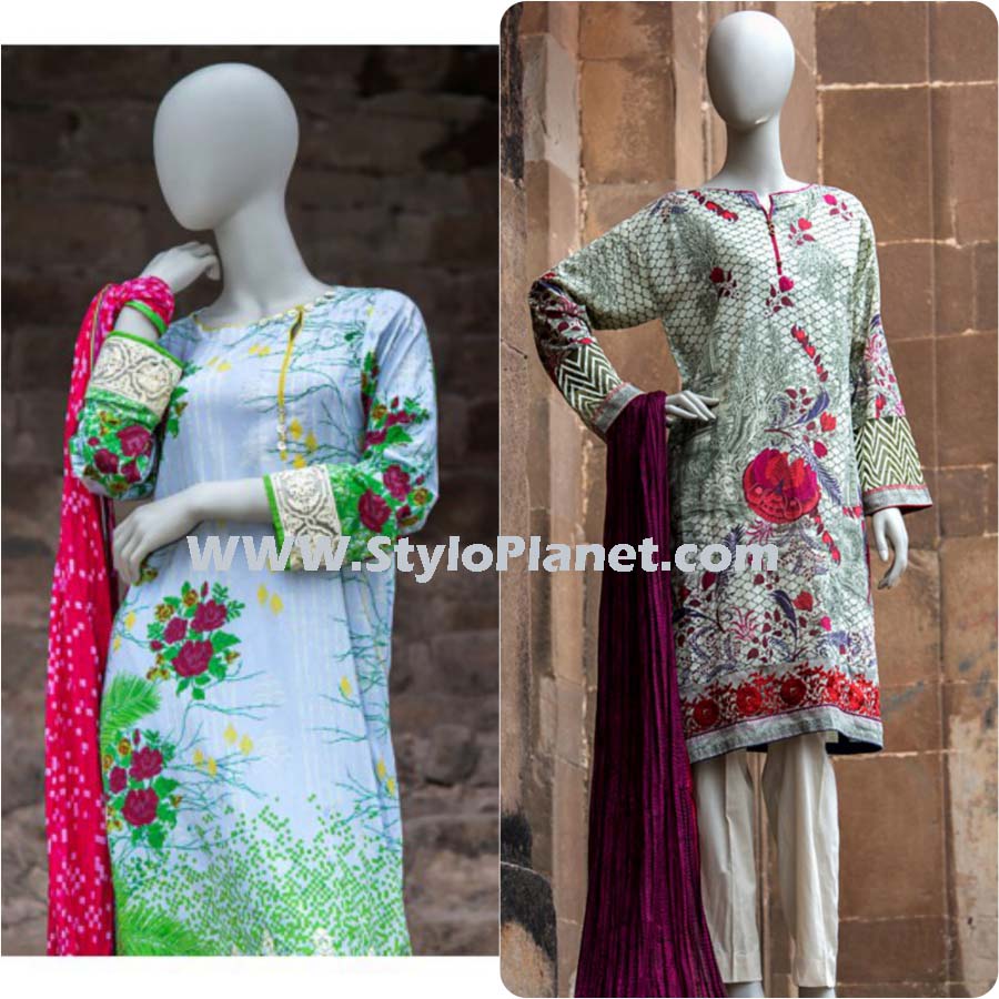 Top 10 Pakistani Designers Best Summer lawn Dresses Collection 2017-18 ...