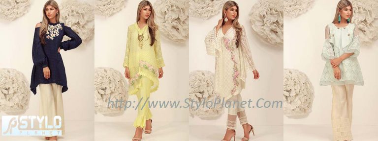 Sana Abbas Embroidered Eid Dresses Collection 2017-18 Designer Dresses