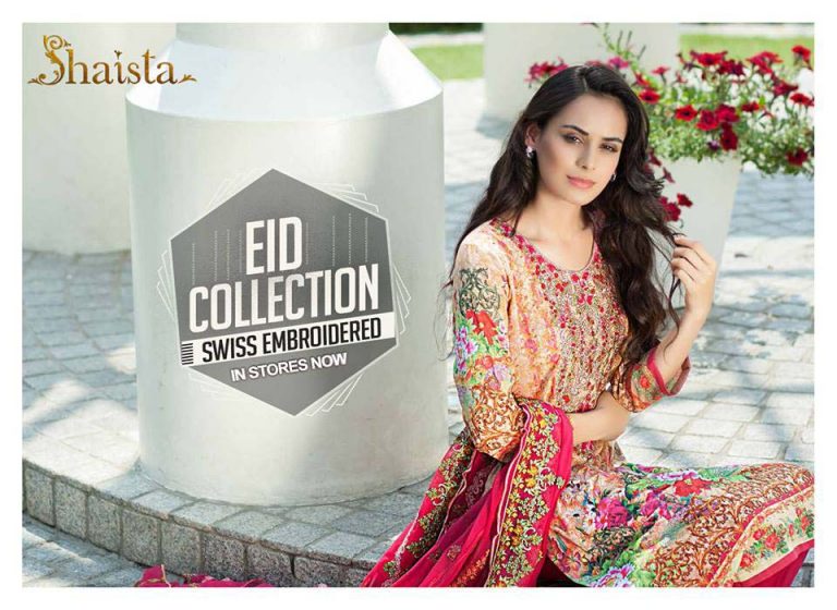 Shaista Cloth Luxury Swiss Embroidered Eid Collection 2017-18
