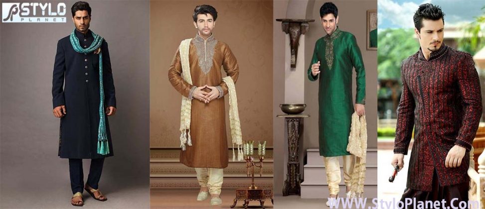 Latest Men Mehndi Dresses Shalwar Kameez and Kurta Designs 2017-2018 ...