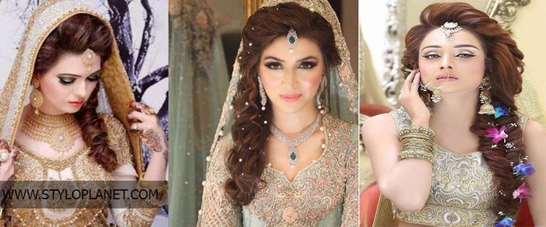 Latest Pakistani Bridals Hairstyle Ideas & Jewelry Designs 2018-2019