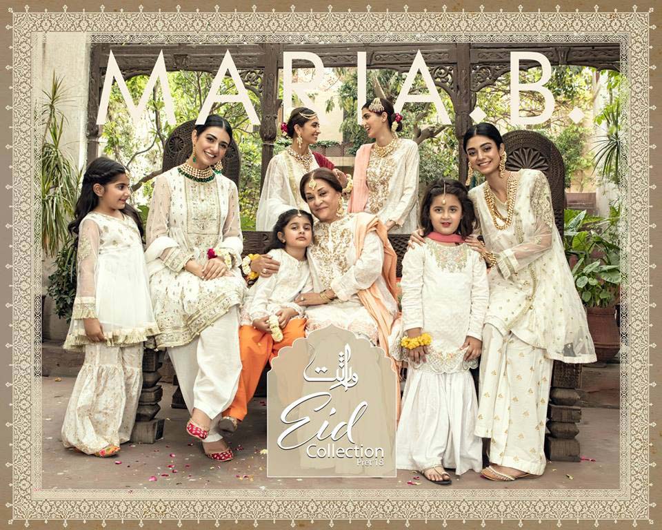 Maria.B Virasat Eid Collection And Mbroidered Eid Catalog 2018-2019