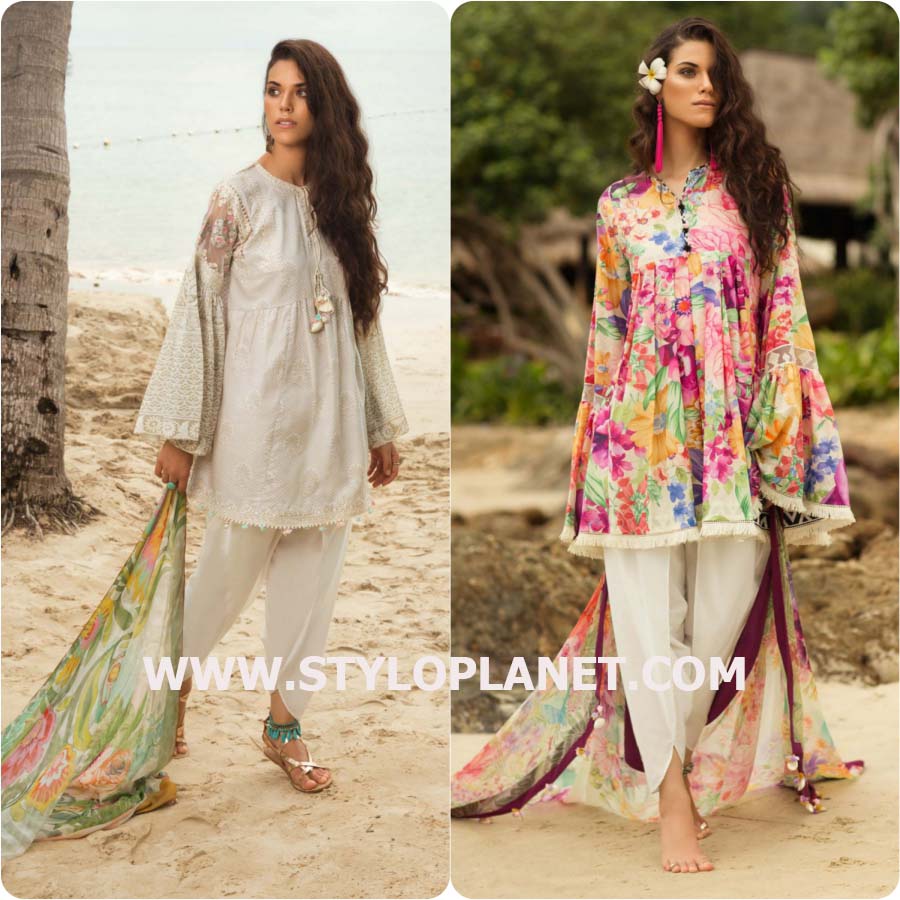 Latest Pakistani Designers Dresses With Beautiful Bell Sleeves Designs ...