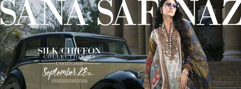 SANA SAFINAZ SILK CHIFFON DRESSES DESIGNS 2018-2019 COLLECTION