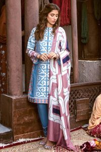 CROSS STITCH WINTER COTTON SATIN EMBROIDERED COLLECTION 2018-2019 (19)