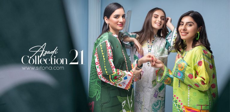 Latest 14 August Dresses for Girls by Sifona-Azadi Collection 2022