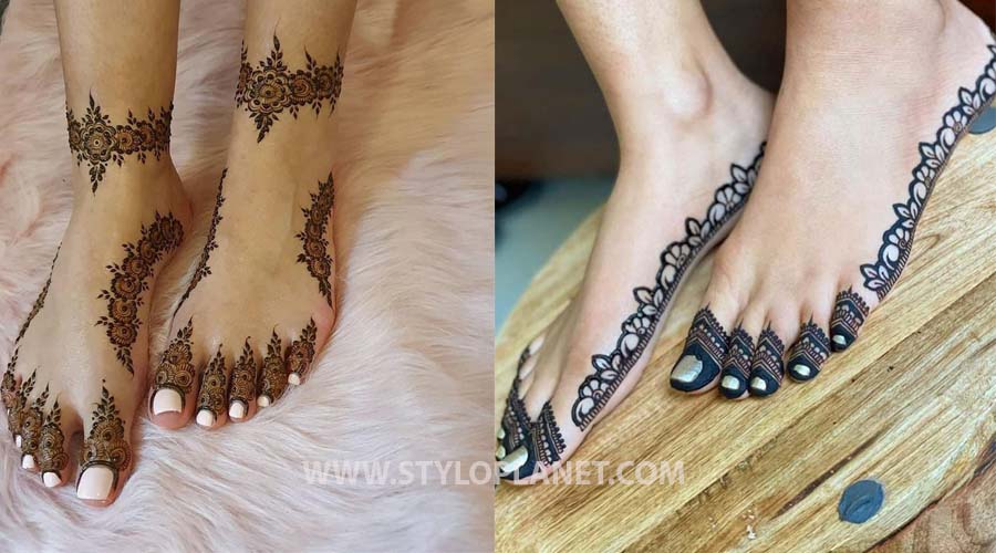 Sides of Feet Mehndi