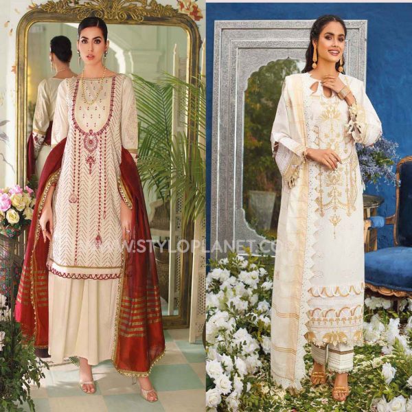 Gul Ahmed 3PC JacquardLawn Unstitched Suit 2022 Collection (7)