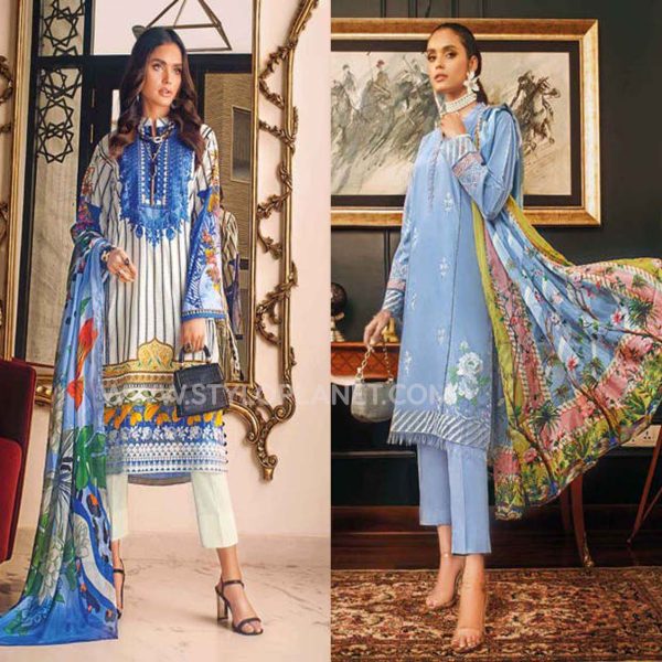 Gul Ahmed 3PC Silk Lawn Unstitched Suit 2022 Collection (8)