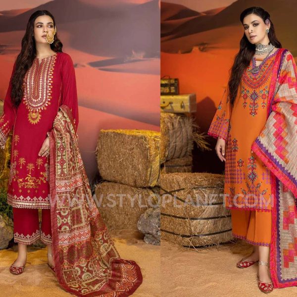 Charizma (Miraas) Unstitched Embroidered Khaddar Collection 2022-2023 (1)