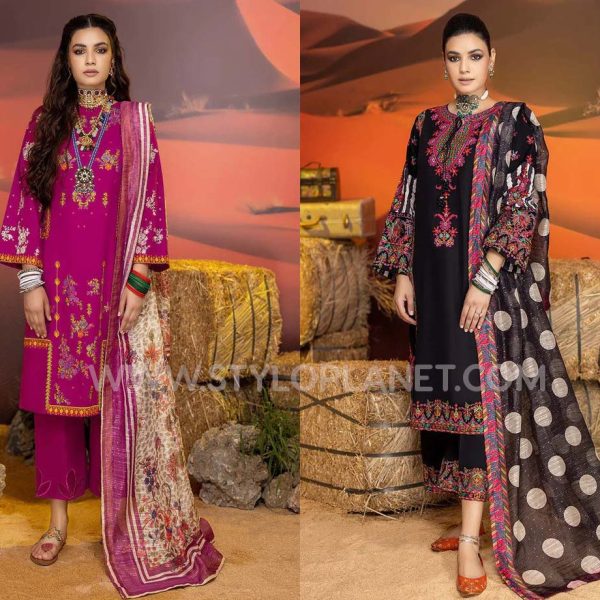 Charizma (Miraas) Unstitched Embroidered Khaddar Collection 2022-2023 (2)