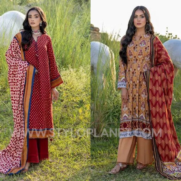 Gul Ahmed Latest Printed Twill Linen Collection 2022 (2)