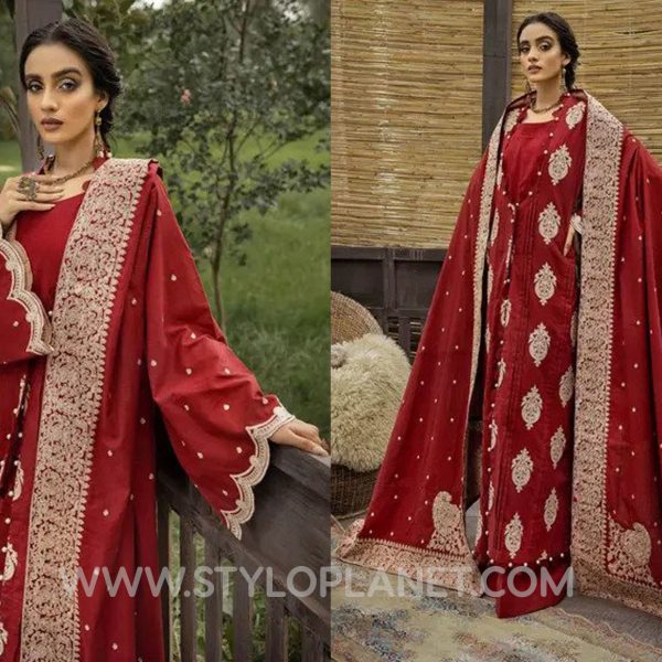 GUL AHMED WOMEN WINTER EMBROIDERED DRESSES 2022-23 PRE WEDDING COLLECTION (7)