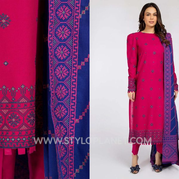 KAYSERIA BEAUTIFUL WINTER KHADDAR AND VELVET DRESSES WITH SHAWLS COLECCTION 2022 FOR WOMEN (5)